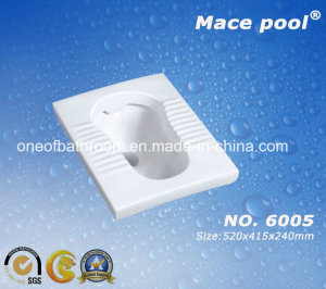 Economic Sanitary Ware Ceramic Squatting Pan (6005)