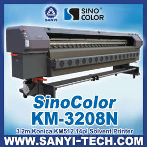 3.2m Konica Flex Printing Machine, Sinocolor Km-3208n, with Konica Km512/14pl Heads, 1440dpi